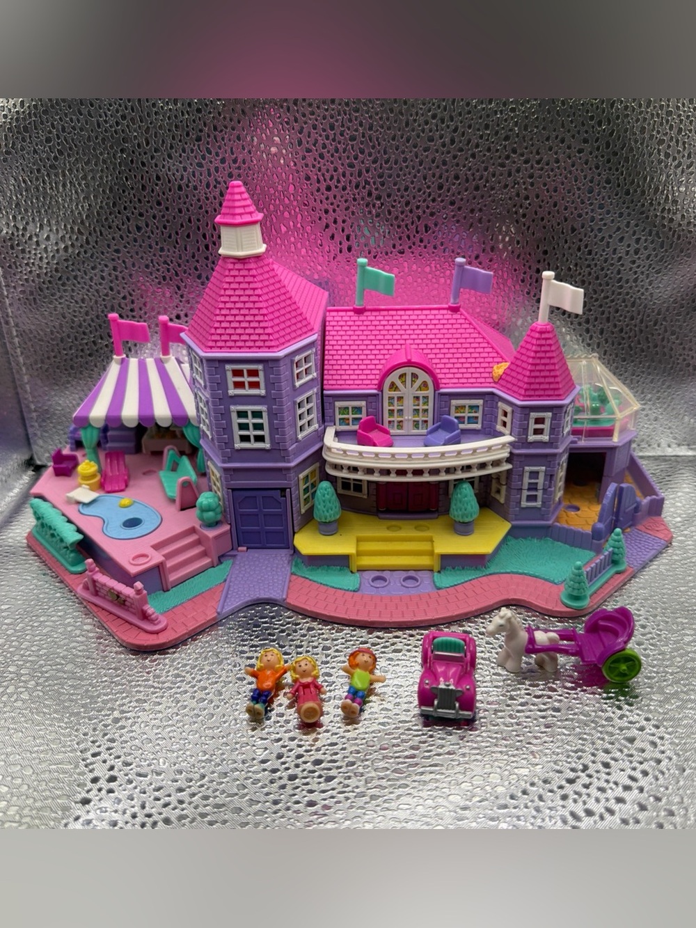Polly Pocket Vintage 1994 Pollyville Light Up Magical Mansion Almost Complete